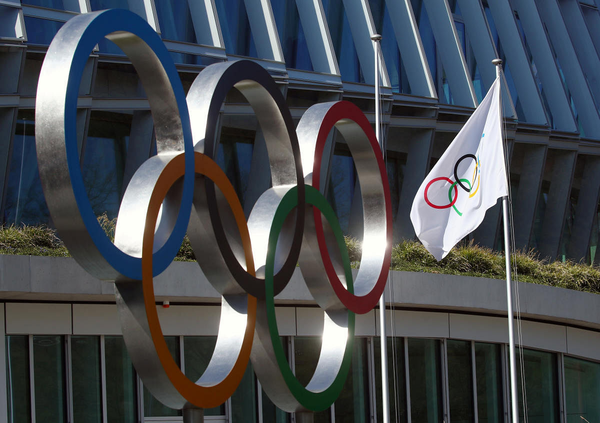  Olympic rings are pictured in front of the International Olympic Committee (Reuters Photo)