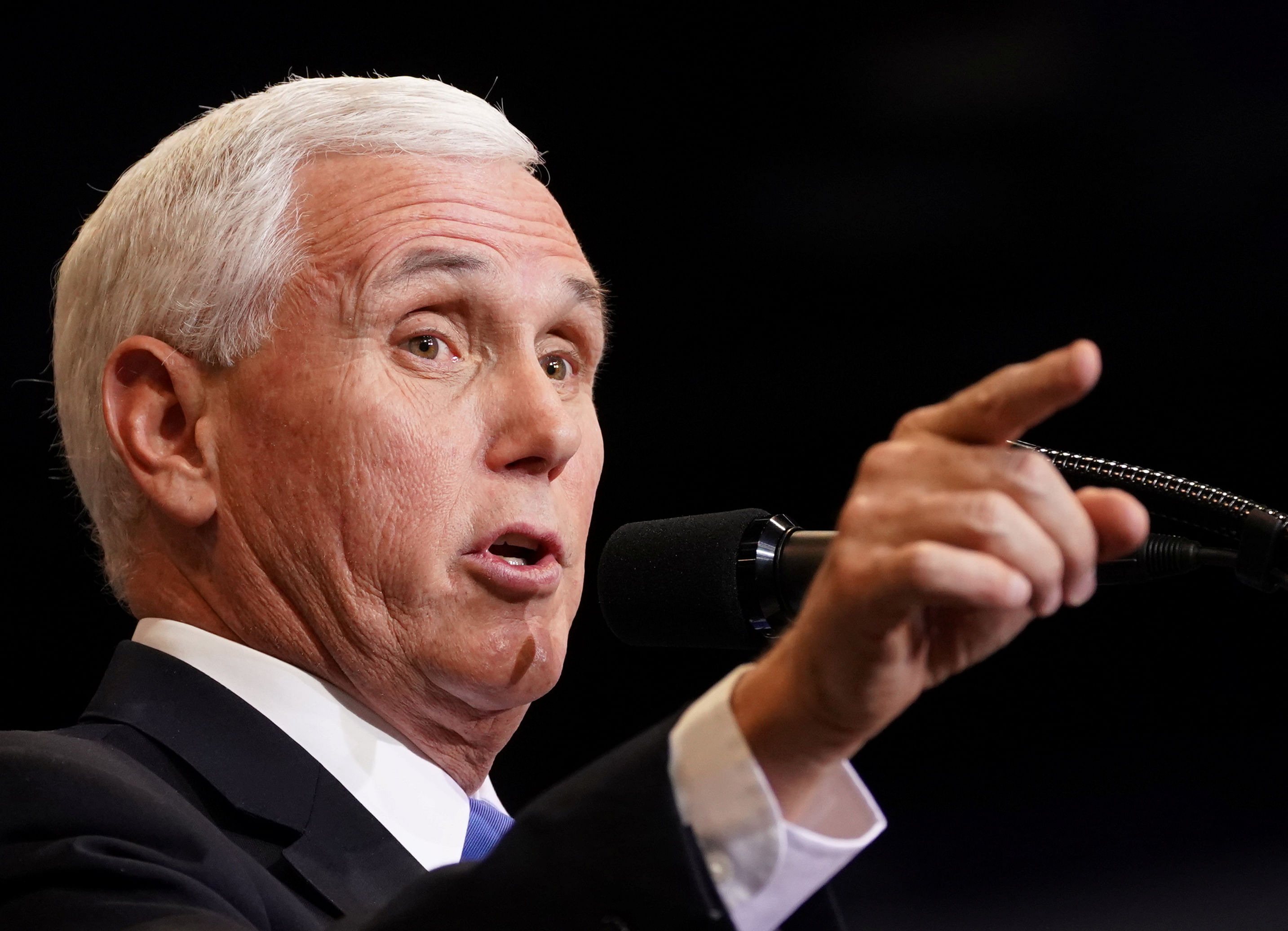 Pence told reporters that the president had taken unprecedented measure to contain the virus.(Credit: Reuters Photo)