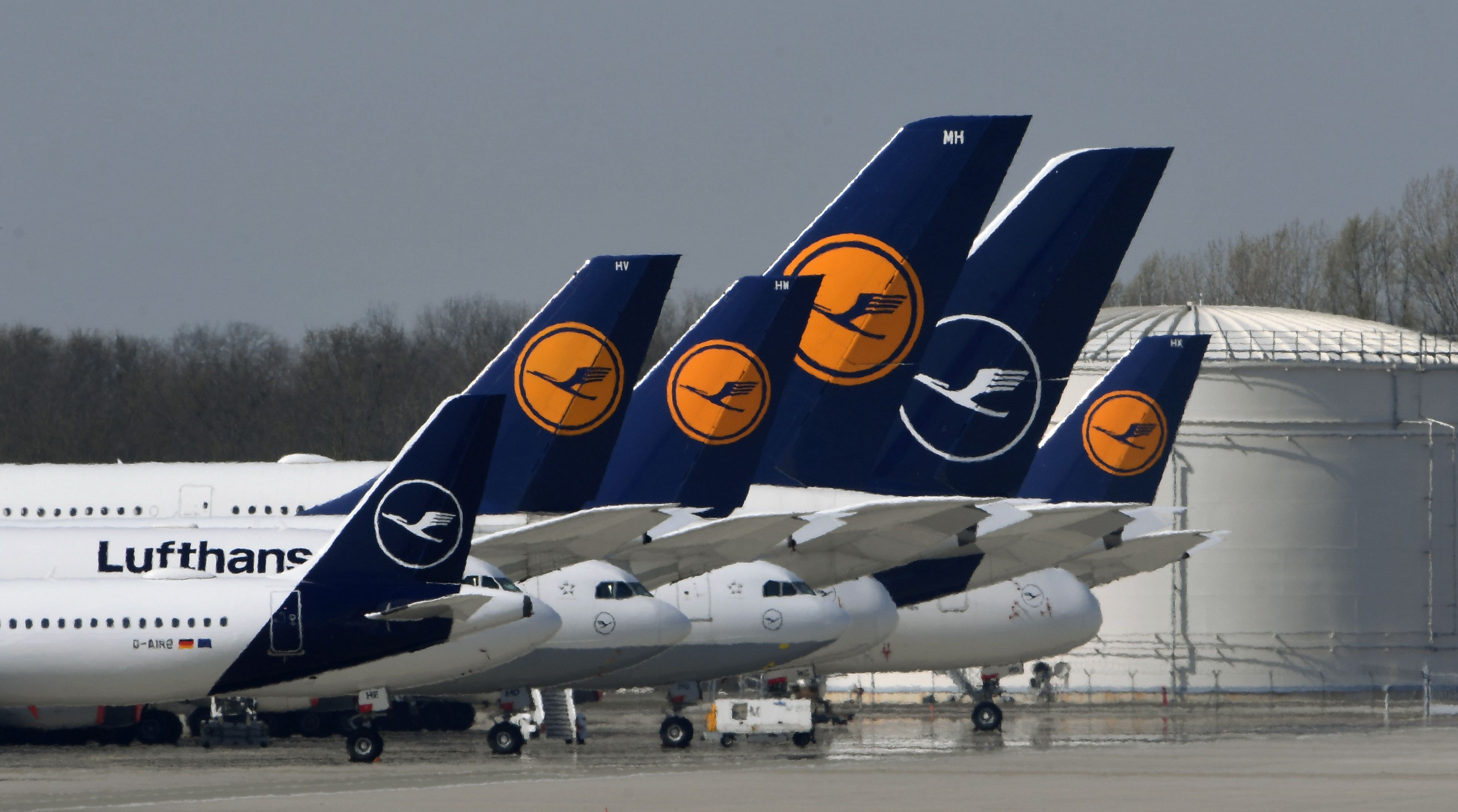 Planes of German airline Lufthansa. (AFP Photo)