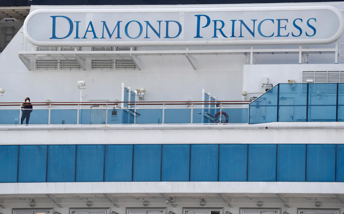 The Diamond Princess cruise ship arrived in Yokohama, near Tokyo, on February 3 with 3,711 passengers and crew on board. (Reuters photo)
