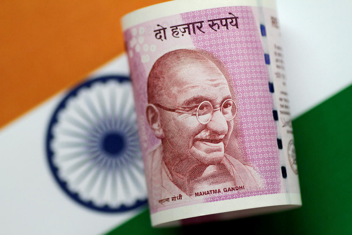 FILE PHOTO: An India Rupee note is seen in this illustration photo. REUTERS