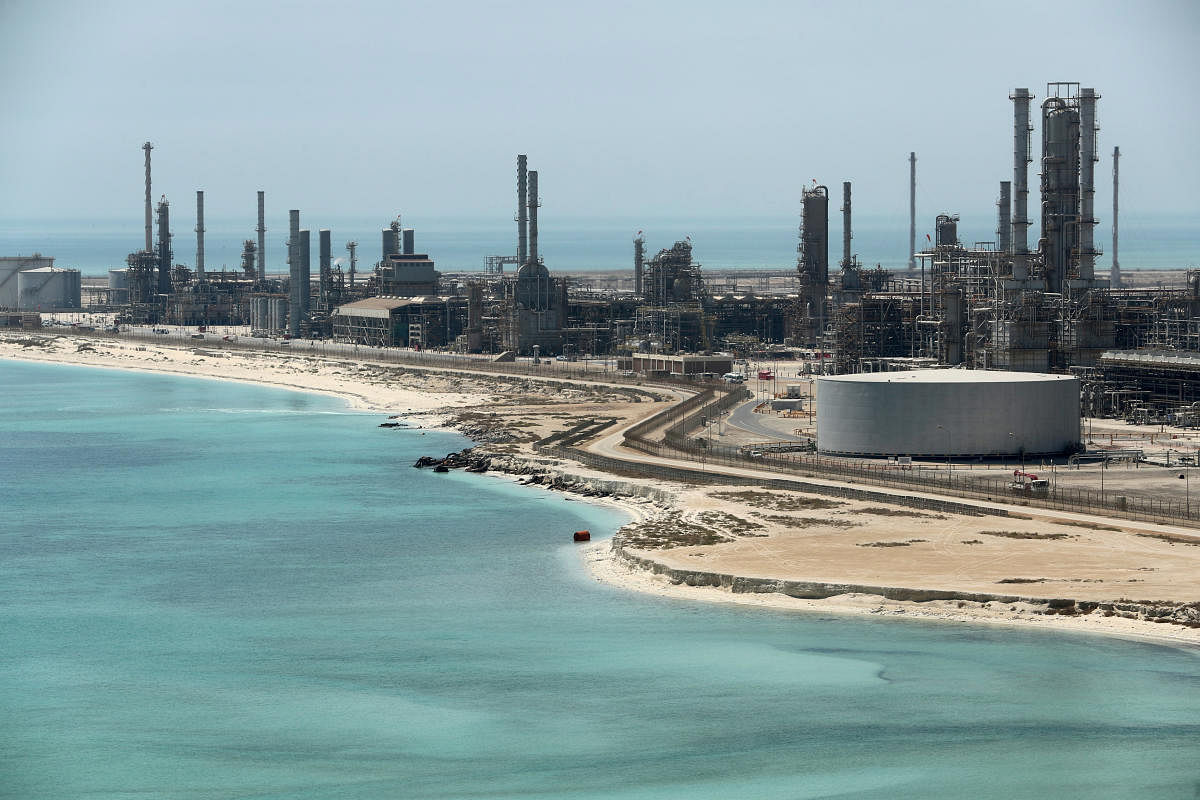 General view of Saudi Aramco's Ras Tanura oil refinery and oil terminal in Saudi Arabia. (Reuters File Photo)