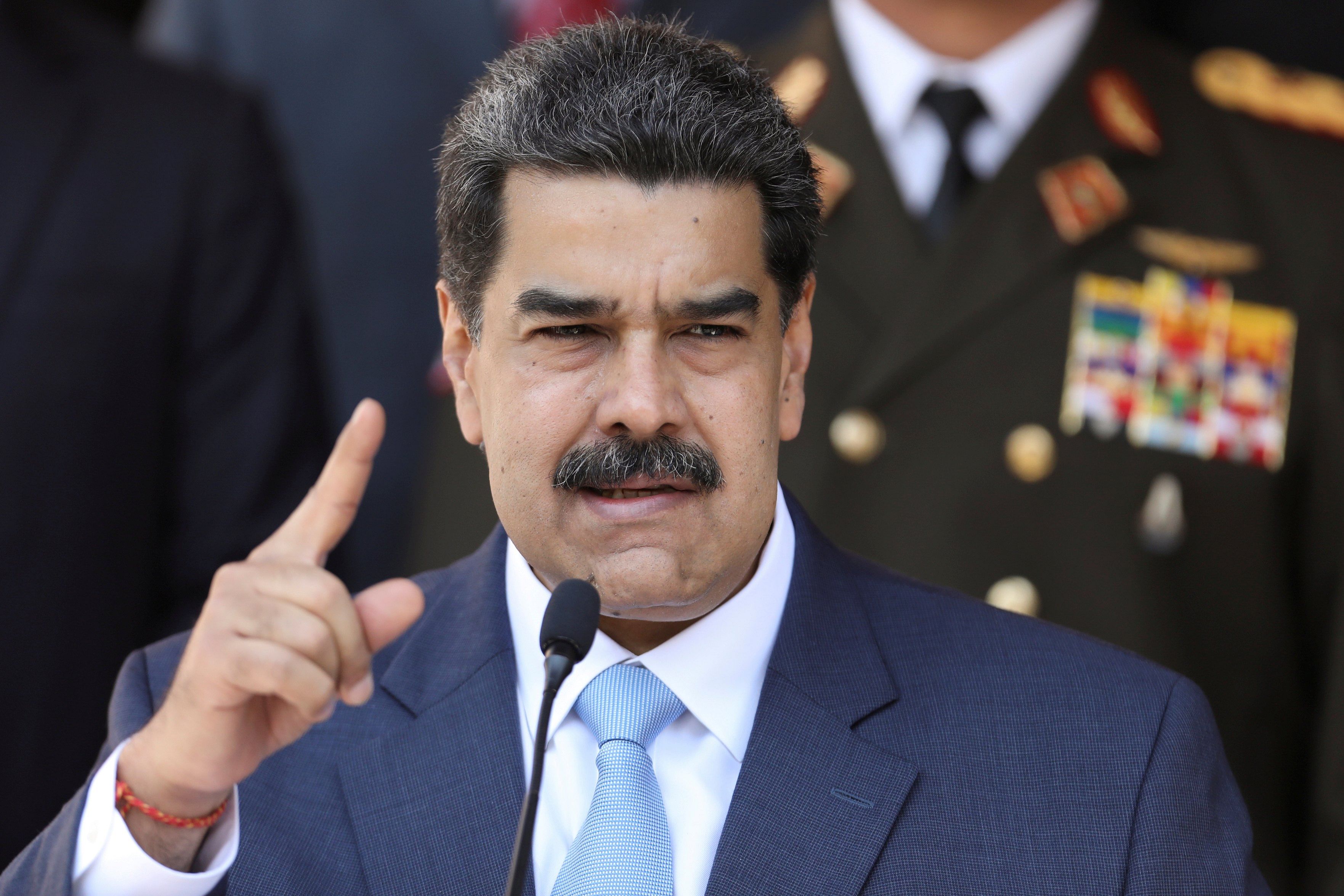 Venezuela's President Nicolas Maduro speaks during a news conference. (Credit: Reuters)