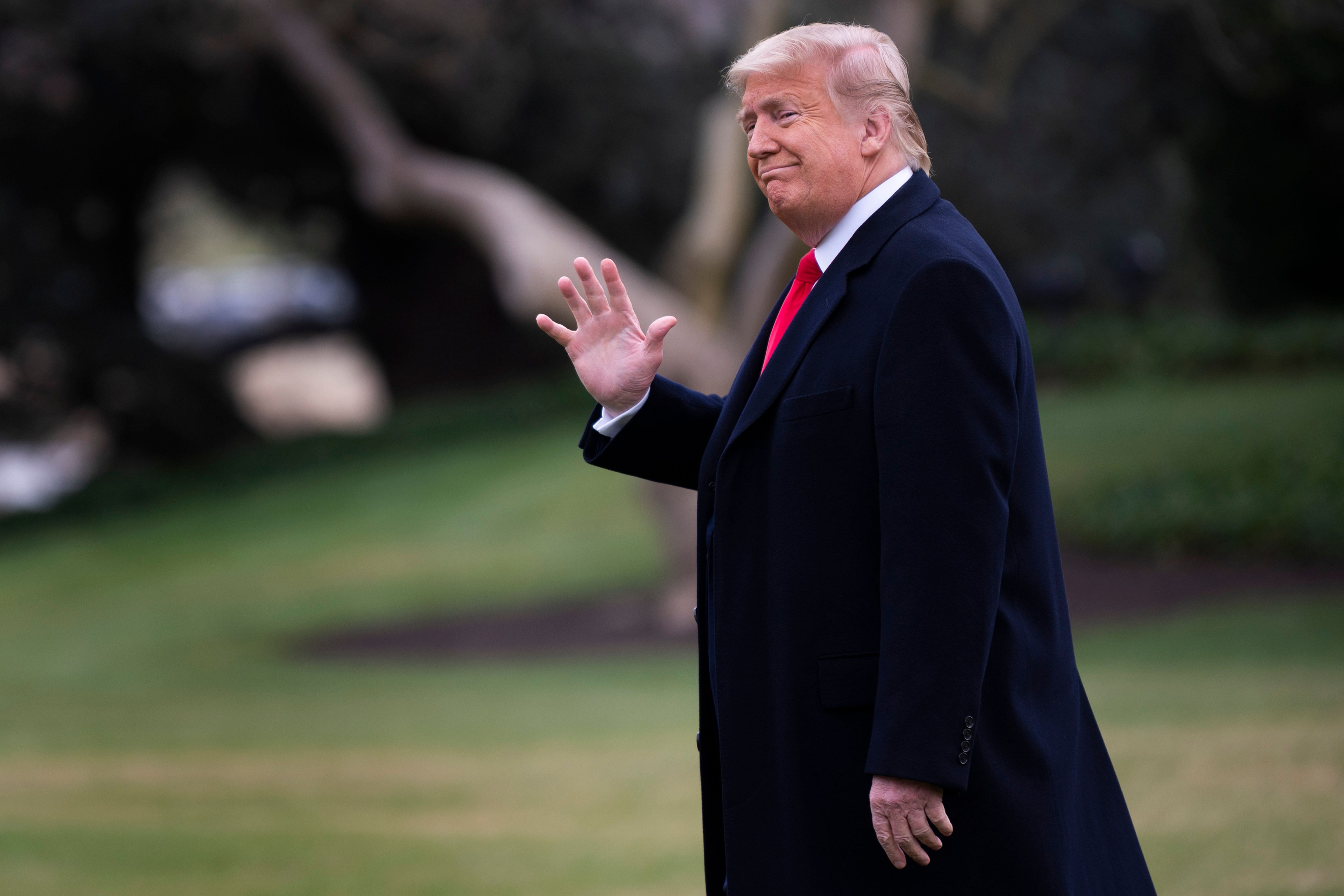 In this file photo taken on March 05, 2020 US President Donald Trump waves as he departs the White House in Washington, DC. (Credit: AFP)