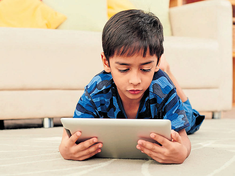 As high as 57% of Indian parents allow their child to have 1-2 hours of screen time per day, and 21% allow their child less than one hour a day. File Photo