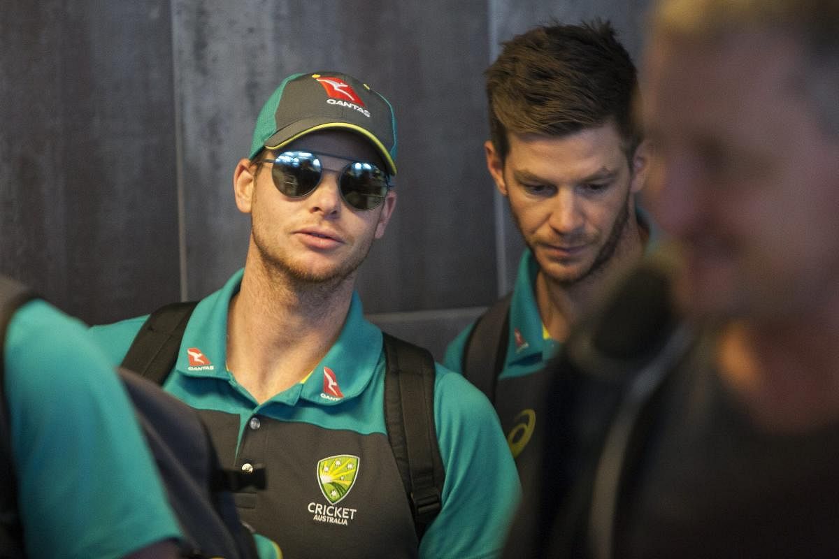 Smith, Warner and Bancroft were sent back home midway into the Test series against South Africa after admitting that they plotted to tamper the ball with a sandpaper in the third Test in Cape Town. AP/PTI photo