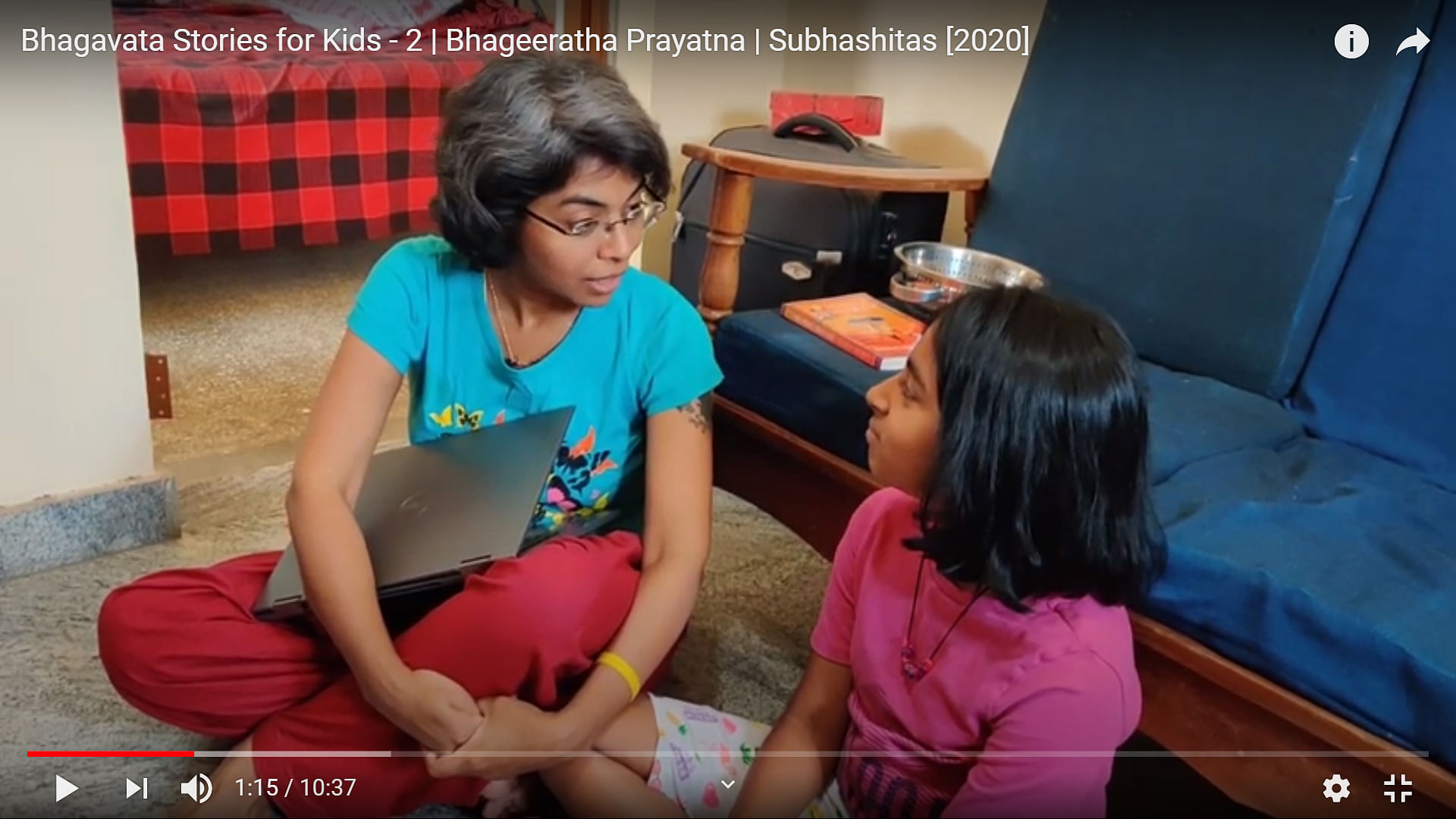  Dr Rajashree S R and daughter Mahika in a narrative enactment session from YouAndMe Theatre.