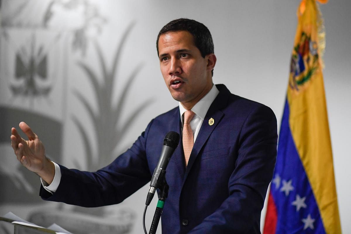 Venezuelan opposition leader and self-proclaimed acting president Juan Guaido (AFP Photo)