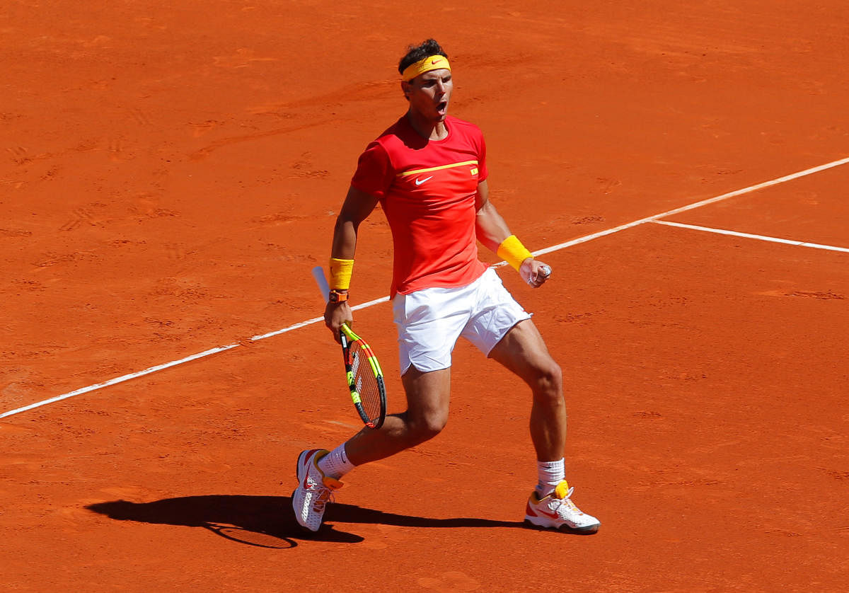 BIG HOPE Rafael Nadal will have to beat Germany's Alexander Zverev to ensure Spain's progress. REUTERS