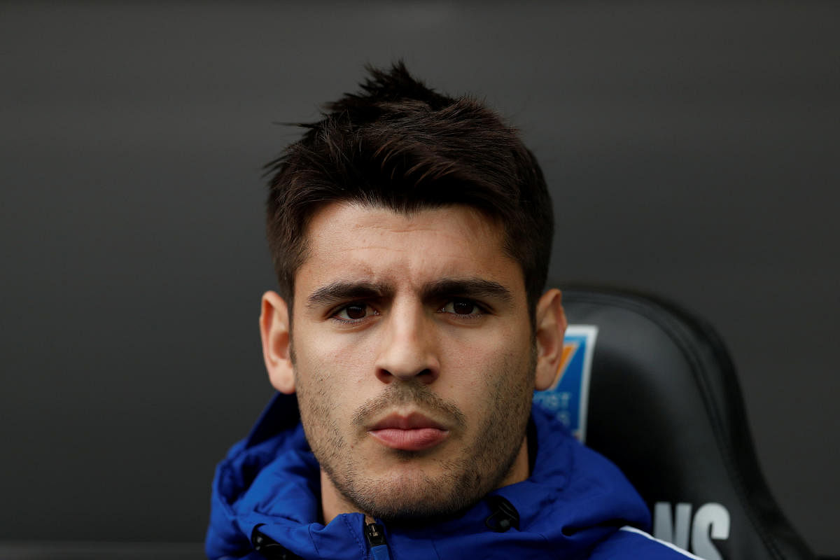 Chelsea's Alvaro Morata and his team-mate Marcos Alonso were the notable absentees from Spain's World Cup squad. Reuters