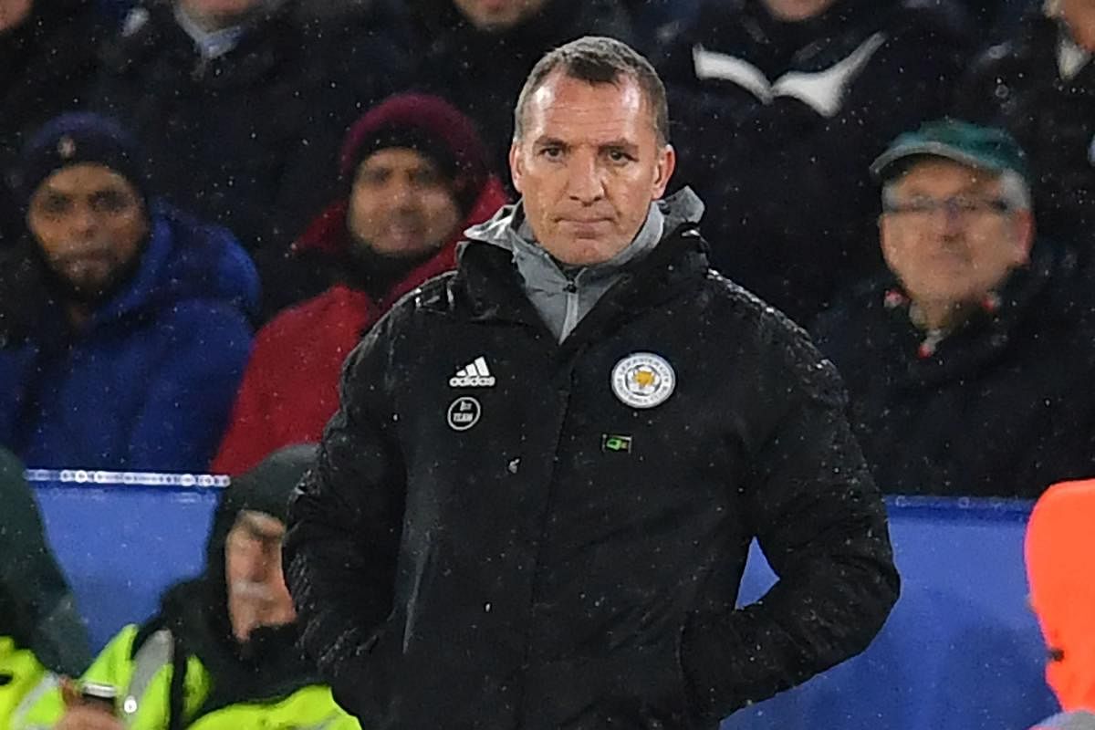 Leicester City's Northern Irish manager Brendan Rodgers. (AFP Photo)