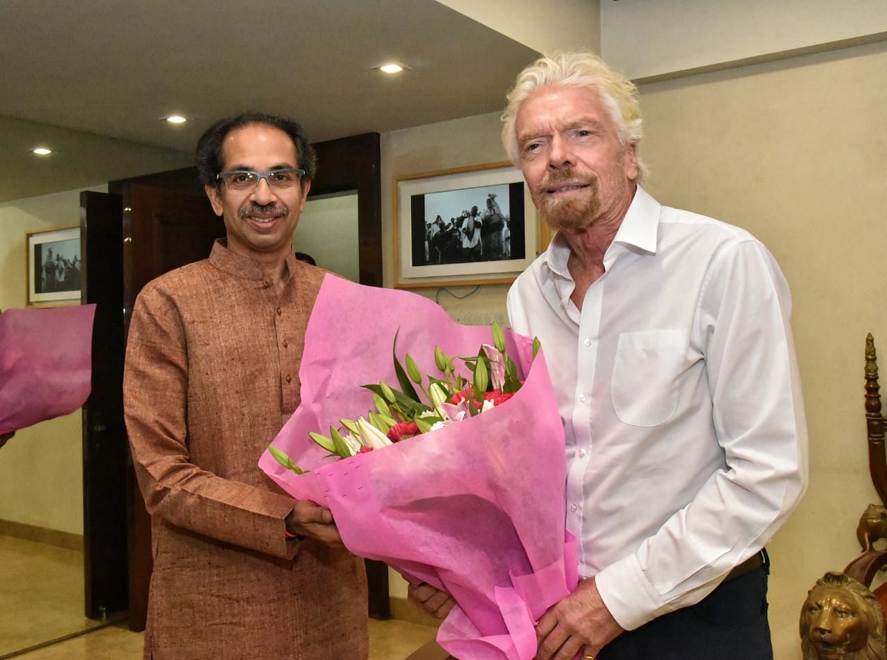 The meeting between Thackeray and Virgin Group founder was held at Matoshree, the Bandra bungalow of the Thackeray family.