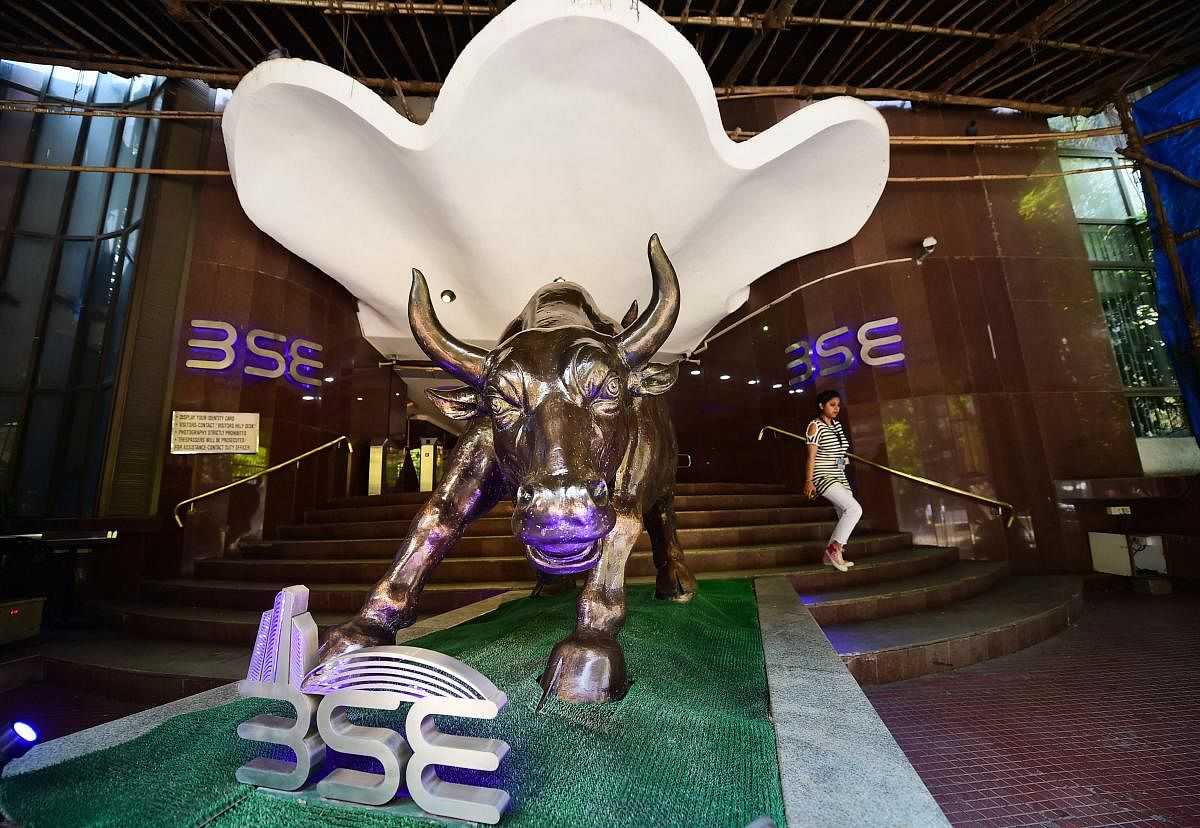 In the previous session, the BSE barometer settled 199.32 points or 0.63 per cent higher at 31,642.70. (PTI Photo)