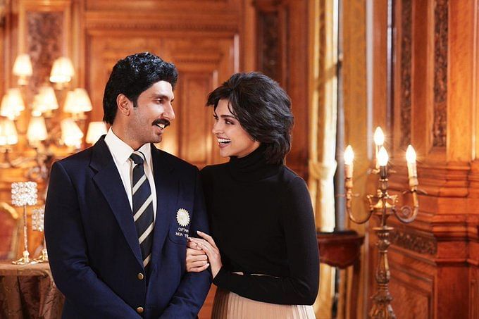 Ranveer Singh and Deepika Padukone in '83'. (Credit: Twitter/@RanveerOfficial)