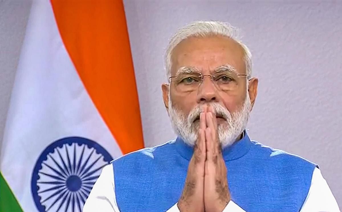 Prime Minister Narendra Modi addressed the nation on the issues related to COVID-19 and the efforts to combat it. (Youtube screenshot)