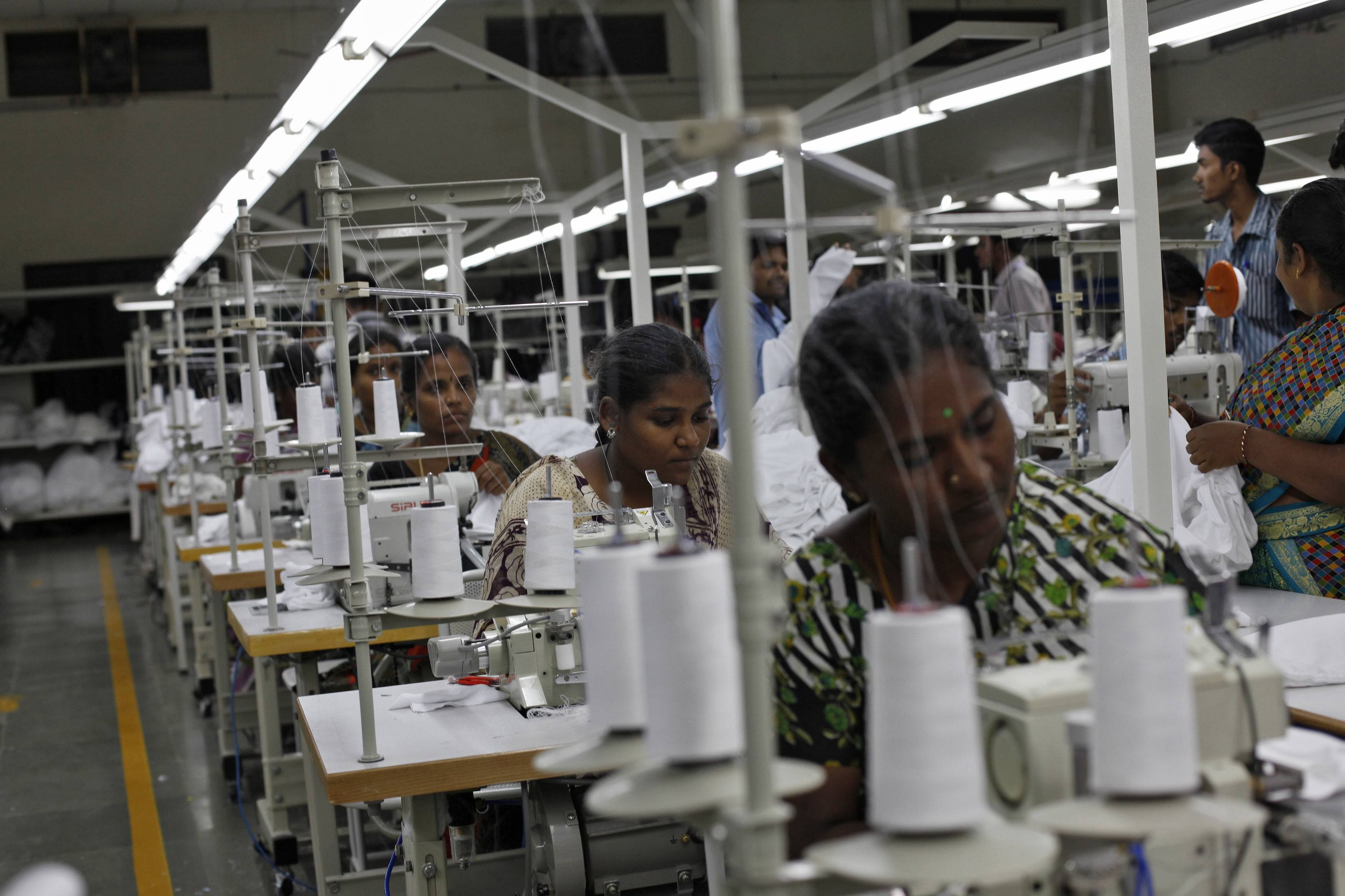 "Who will provide for rent and food if I take leave? Also, what happens if I lose the job. So, we are working despite the fear," said Hemakshi, a worker in a garment factory in Peenya. (Credit: Reuters Photo)