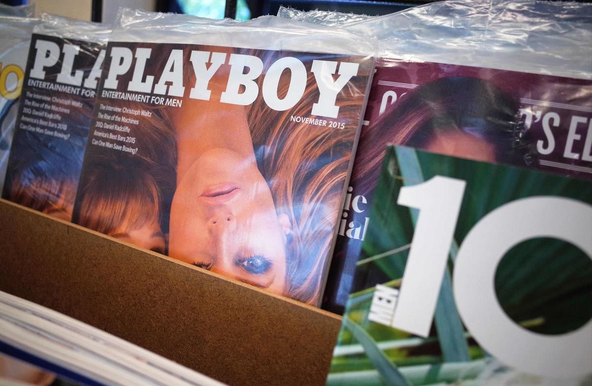 In this file photo from 2015, 'Playboy' magazines are seen on the shelf of a bookstore in Maryland, US. Credit: AFP File Photo