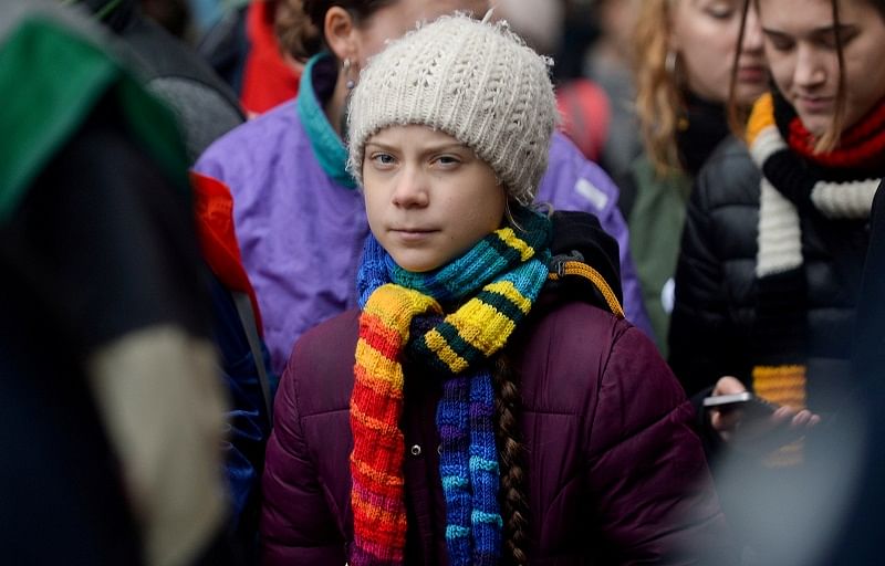 Swedish climate activist Greta Thunberg takes part in the rally ''Europe Climate Strike'' in Brussels, Belgium. (Reuters Photo)