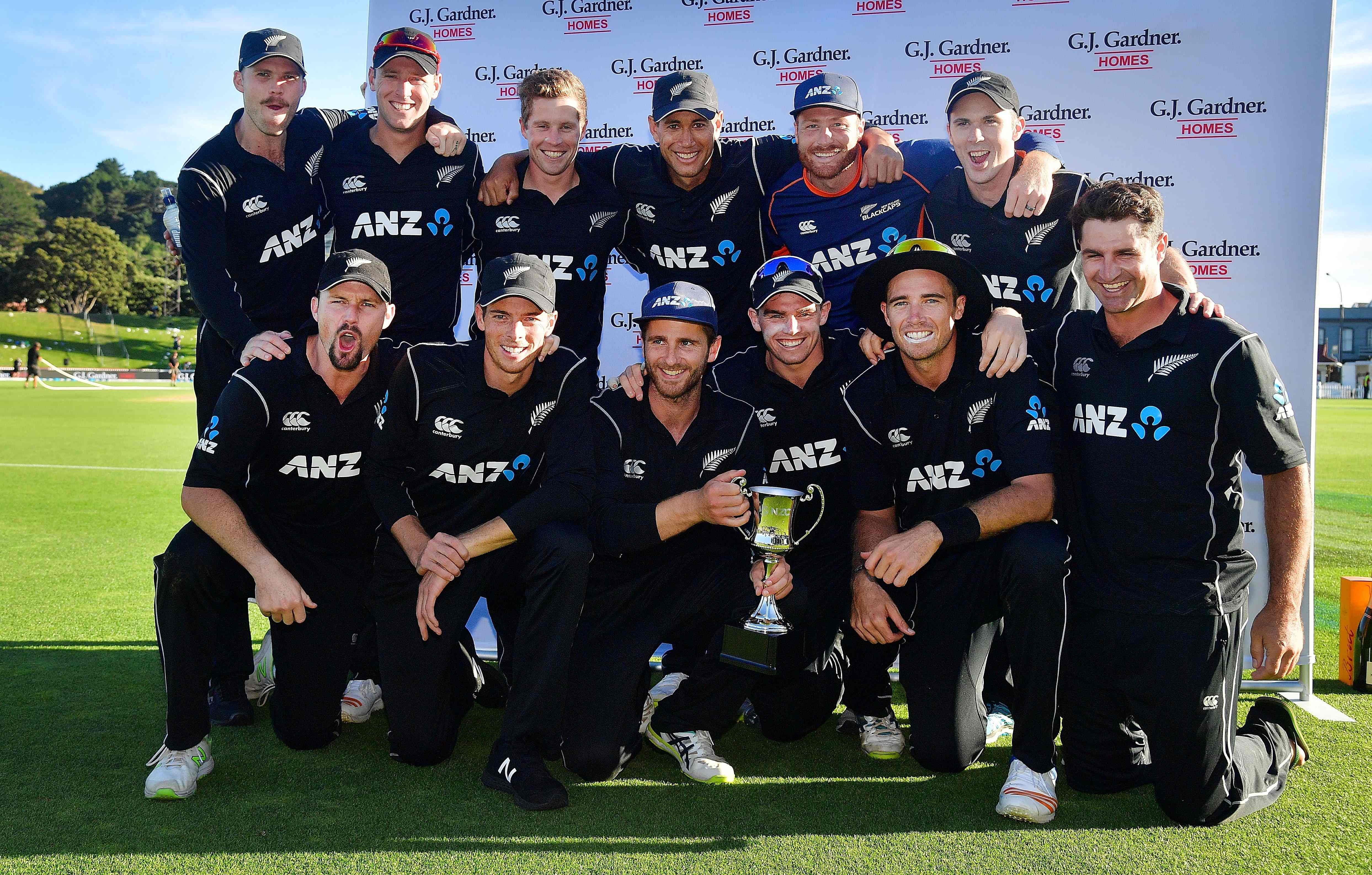 New Zealand players celebrate after winning the ODI series against Pakistan, in Wellington on January 19, 2018.  (AFP File Pic)