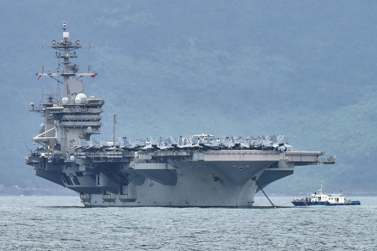 The aircraft carrier Theodore Roosevelt (Reuters Photo)