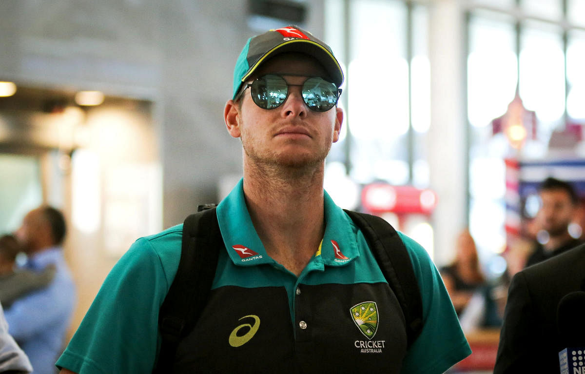 Former Australian cricket test captain Steve Smith arrives at Cape Town International Airport, South Africa. REUTERS