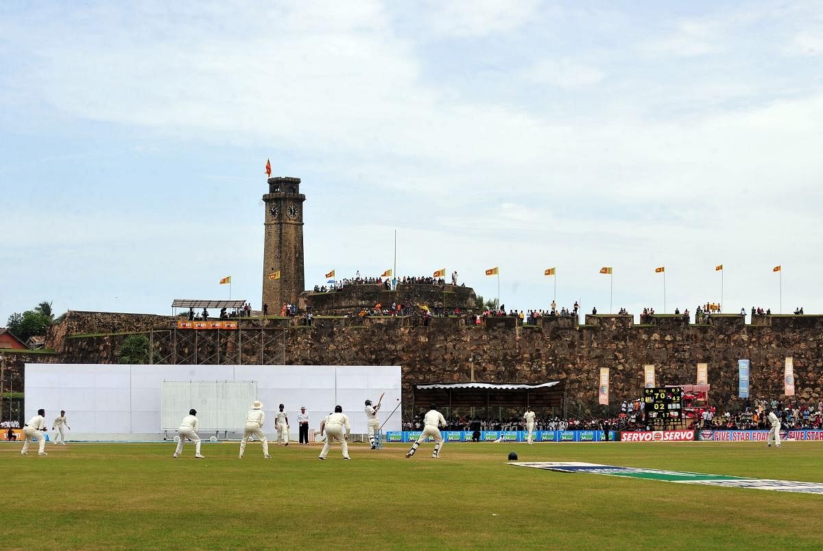 Sri Lanka's picturesque Galle cricket stadium could be demolished because its pavilion stand violated heritage laws, protecting a 17th century Dutch fort. AFP 