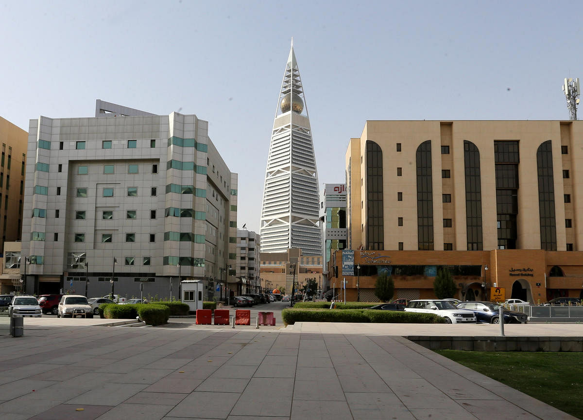 General view shows the empty garden of the King Fahd Library, following the outbreak of coronavirus in Riyadh. Reuters