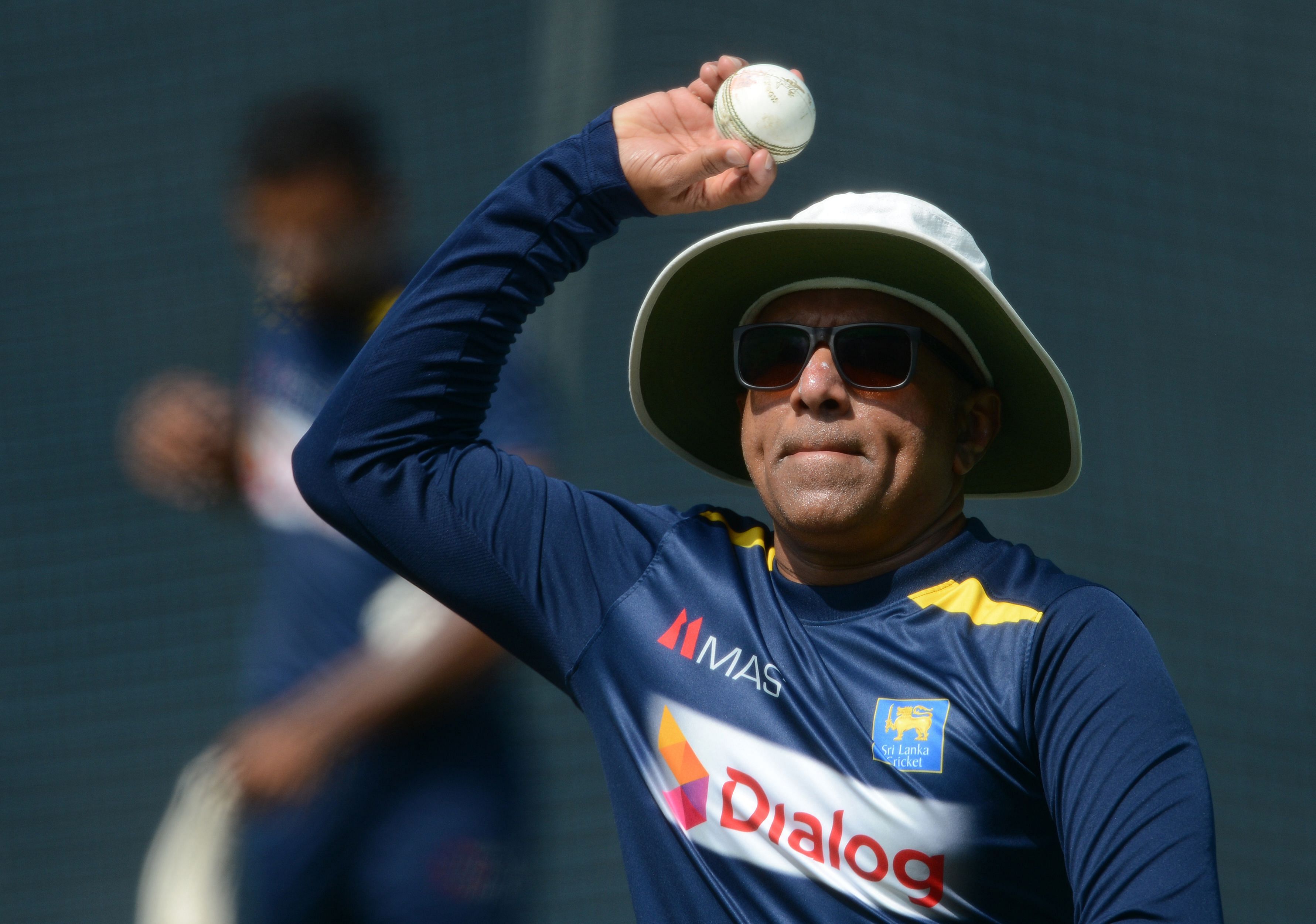 Sri Lankan cricket team head coach Chandika Hathurusingha. (AFP Photo)
