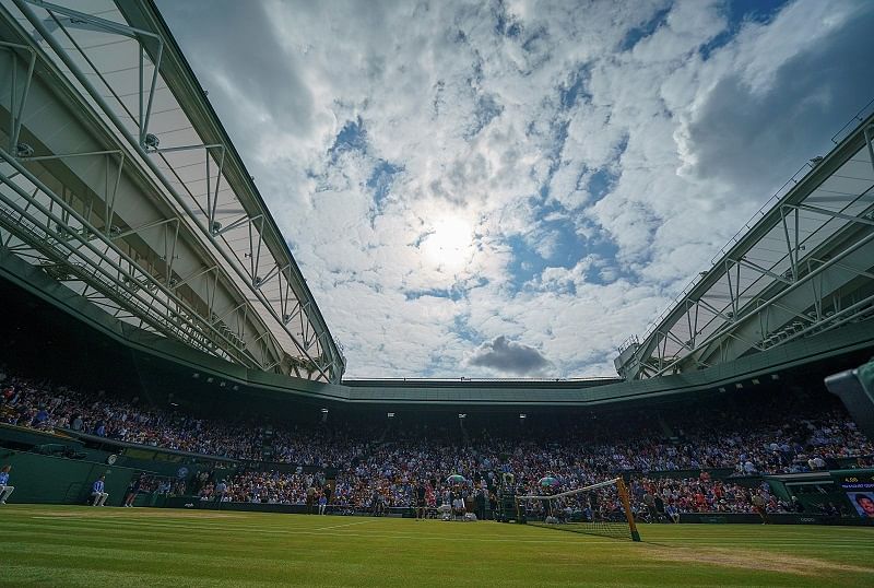 General view of Wimbledon Centre Court.