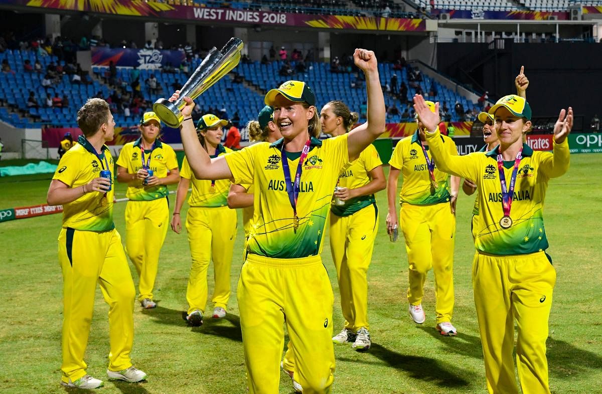 File picture of Australia women's cricket team. AFP Photo