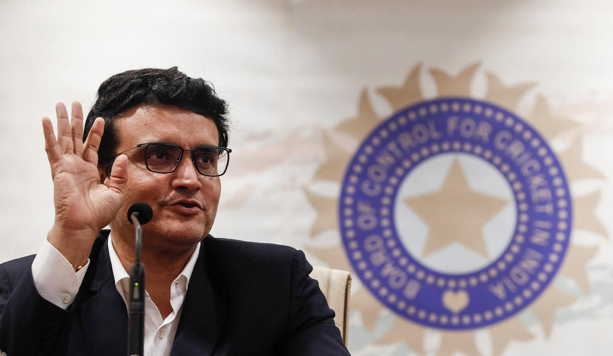 Former Indian cricketer and current BCCI (Board Of Control for Cricket in India) president Sourav Ganguly. (Reuters photo)