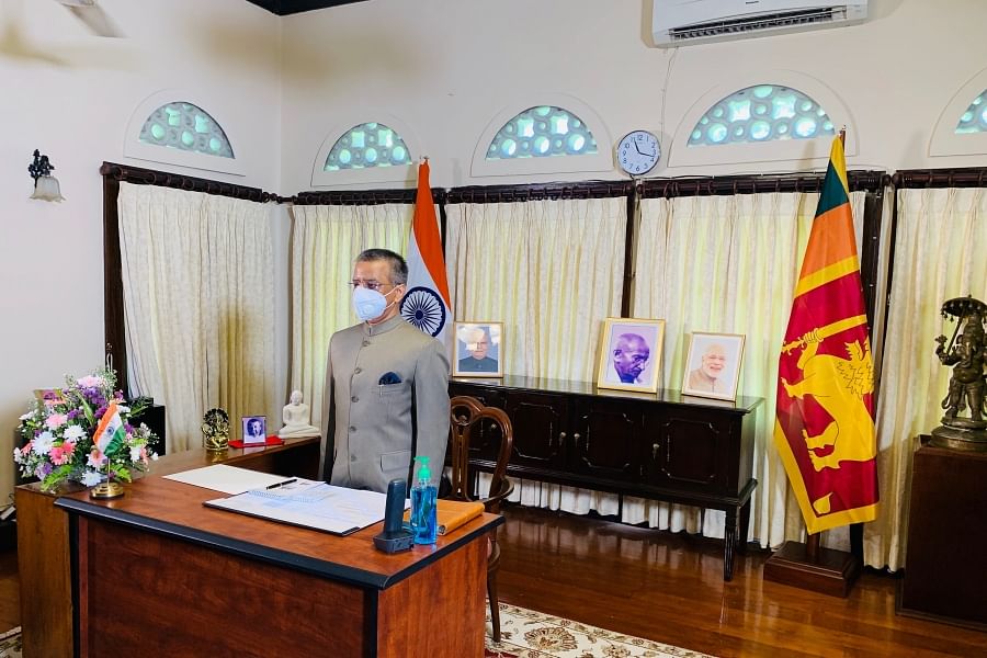 India's new High Commissioner to Sri Lanka, Gopal Baglay, presented the Letter of Credence to island nation's President Gotabaya Rajapaksa through video-conference today. Photo Courtesy: High Commission of India in Colombo  