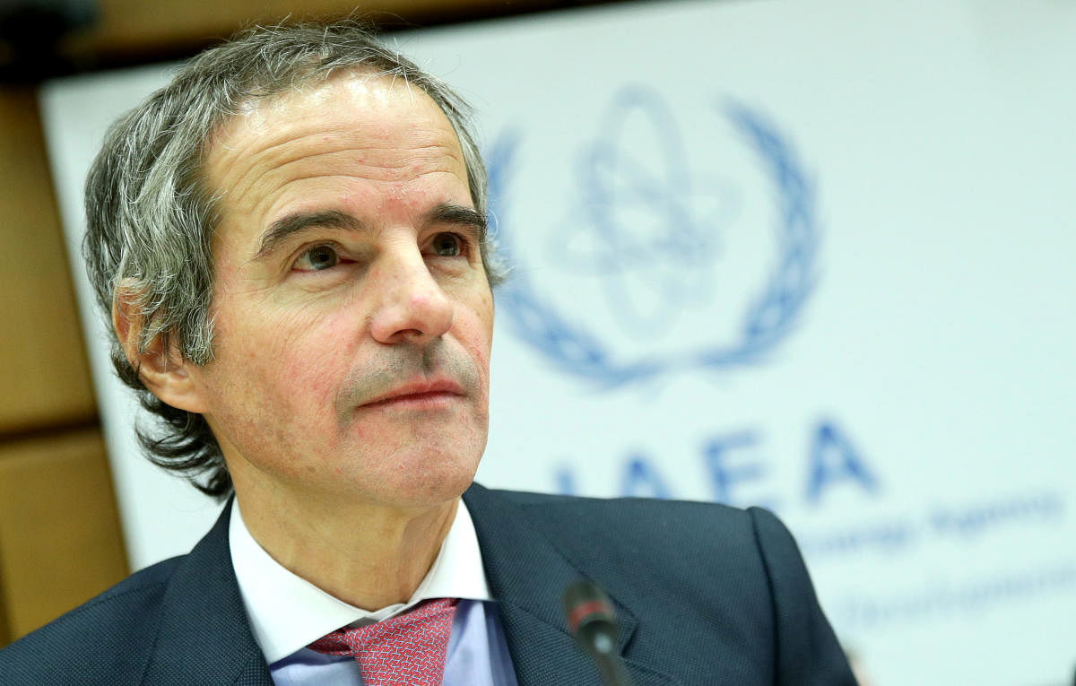 IAEA Director General Grossi waits for beginning of board of governors meeting at IAEA headquarters in Vienna. Reuters/File