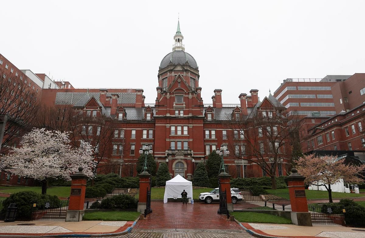 Hopkins is the teaching hospital and biomedical research facility of the Johns Hopkins School of Medicine (AFP Photo)