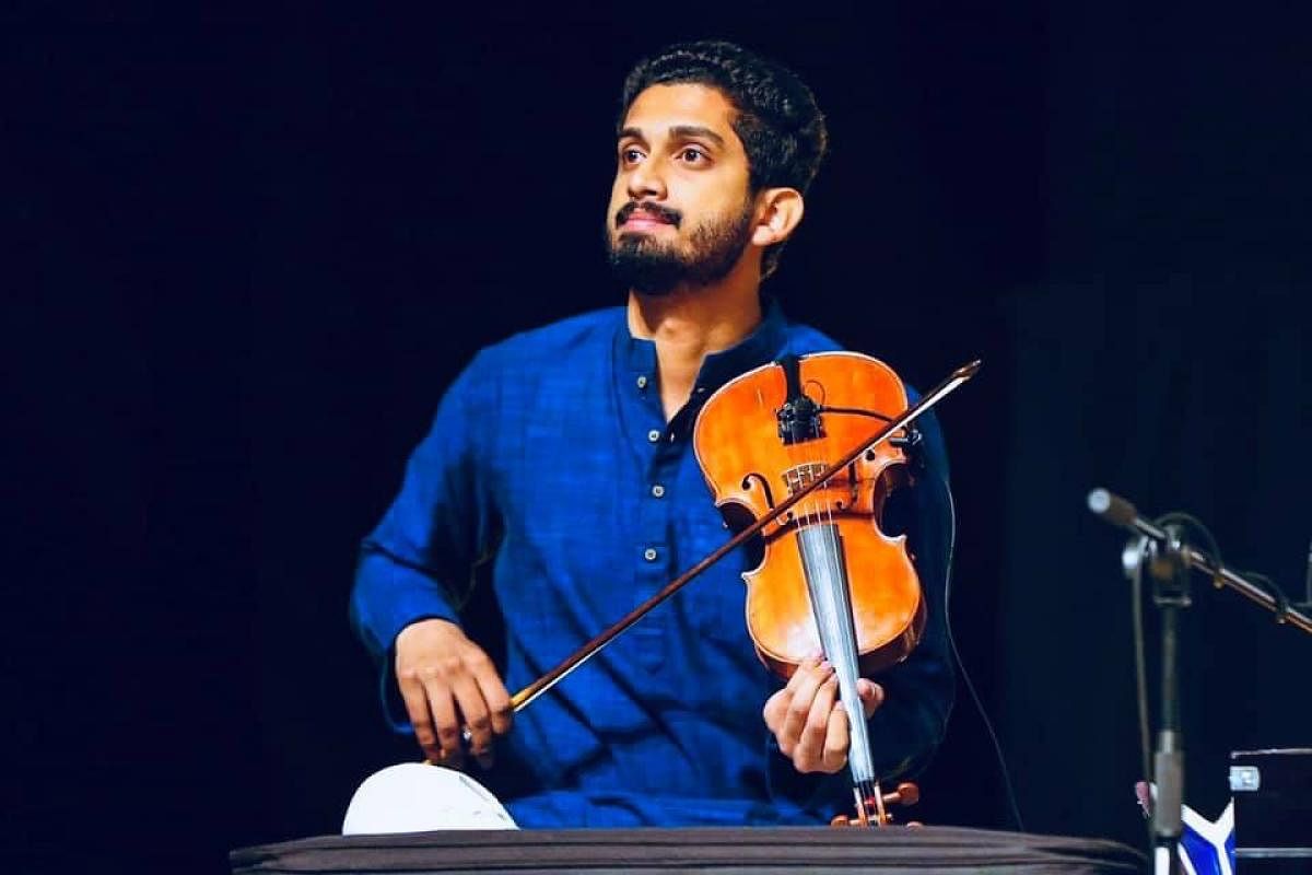 carrying forward the legacy Mysore Karthik has been learning the violin since the age of eight.