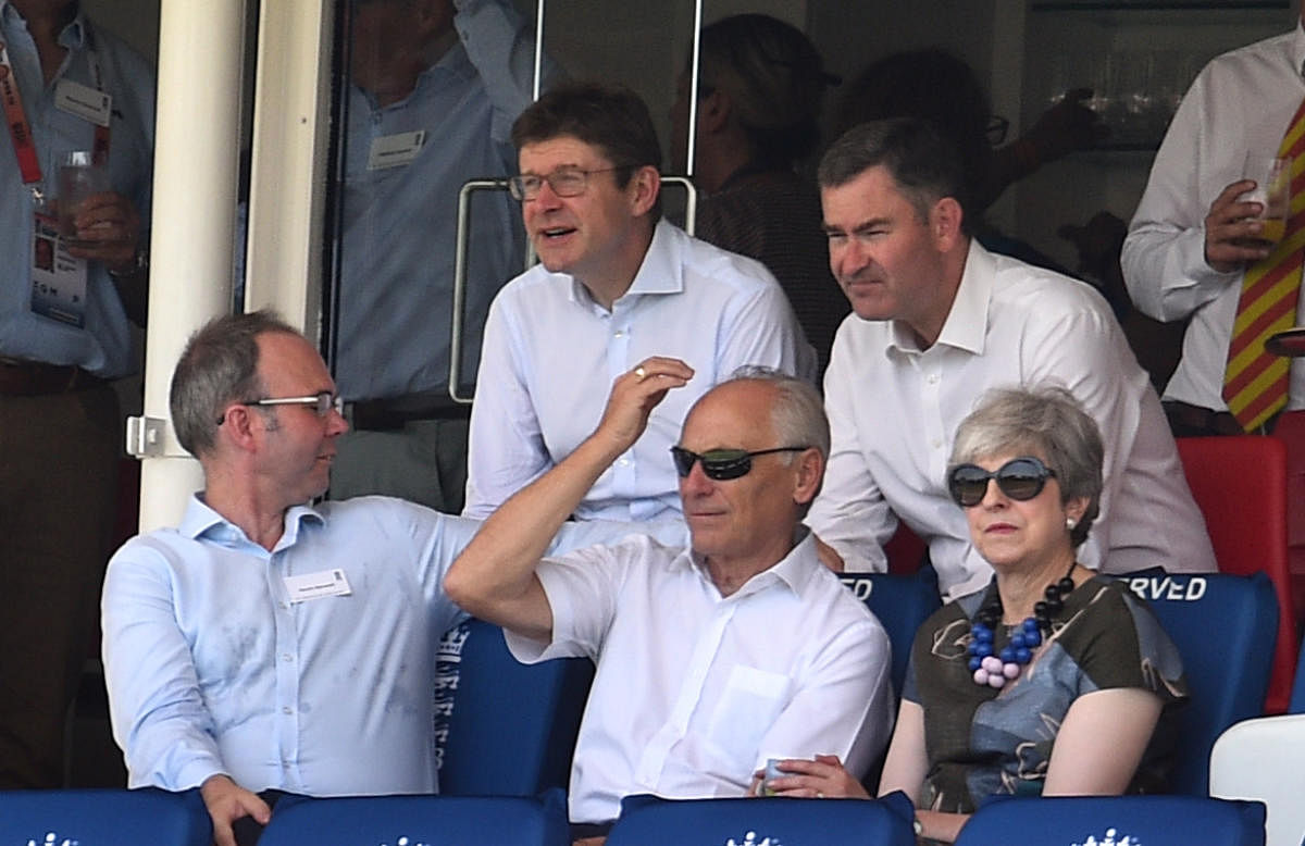 May, who remains a Conservative MP, was spotted at Lord's cricket ground watching England take on Ireland -- just as Boris Johnson was making his maiden address in parliament as the new prime minister. (Reuters File Photo)