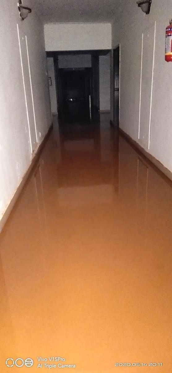 Water had entered a lodge in Subrahmanya following heavy rain
