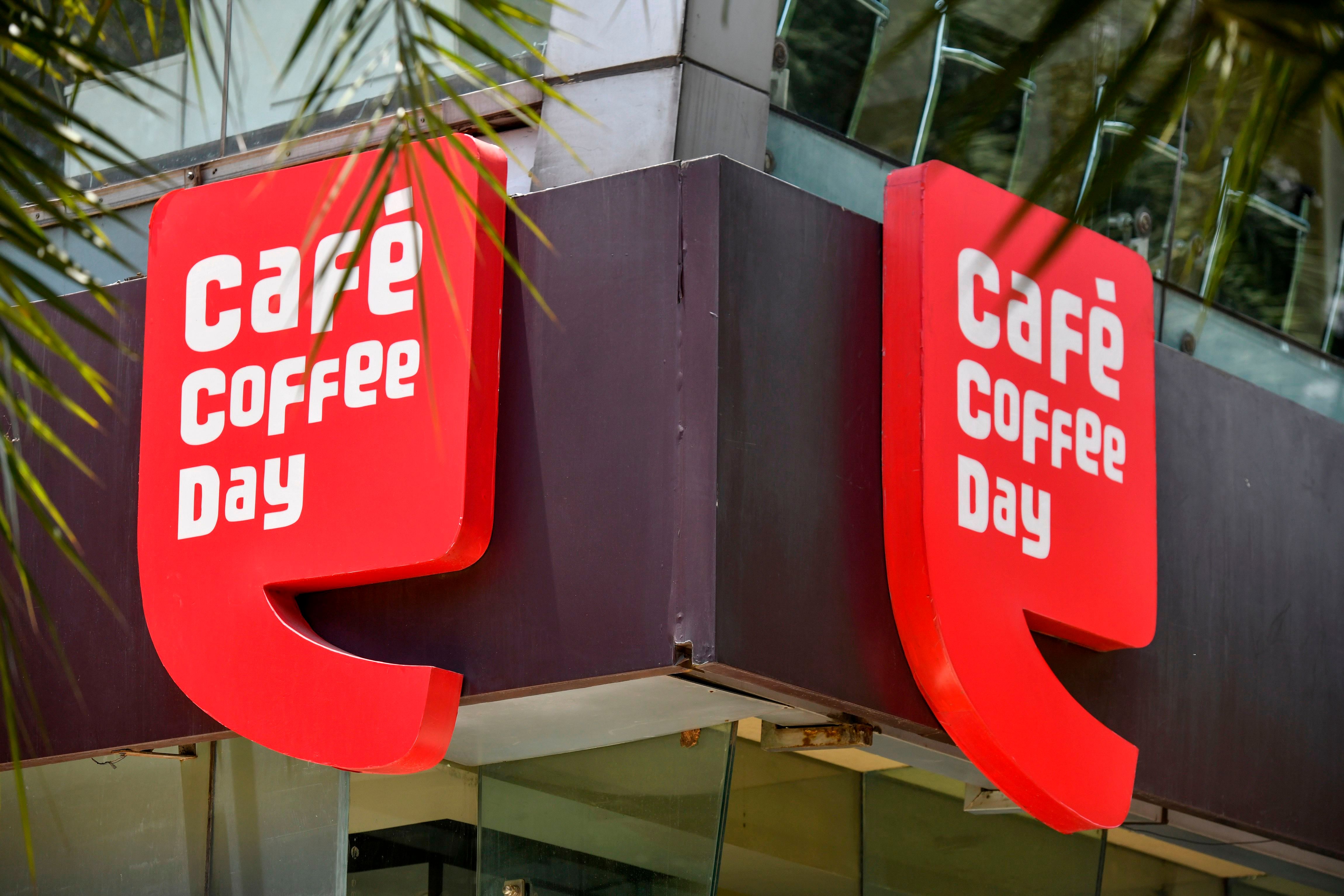 A view of a Cafe Coffee Day retail chain outlet belonging to coffee baron and founder V.G. Siddhartha in Bangalore on July 31, 2019. (AFP Photo)
