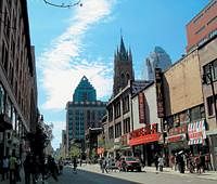 Ever changing:  St Catherine Street in  Montreal. Photo by Utpal Borpujari