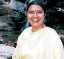 Vijayalakshmi teaches Carnatic krithis over the internet to students in the US.
