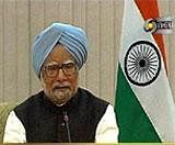 TVGRAB:Prime Minister Manmohan Singh during an interaction with the Editors of TV channels at his residence 7RCR in New Delhi on Wednesday. PTI