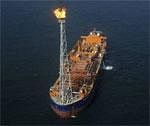 Reliance Industries floating production storage and offloading (FPSO) vessel is seen off the Bay of Bengal in this undated handout photo.Reuters