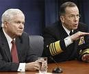 Defense Secretary Robert Gates and Joint Chiefs Chairman Mike Mullen in a conference at Pentagon. AP/PTI File