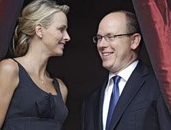 Prince Albert II of Monaco and his fiancee Charlene Wittstock. AP
