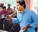 Defiant: Jagan Mohan Reddy talking to media at the Parliament House in New Delhi on Monday. PTI