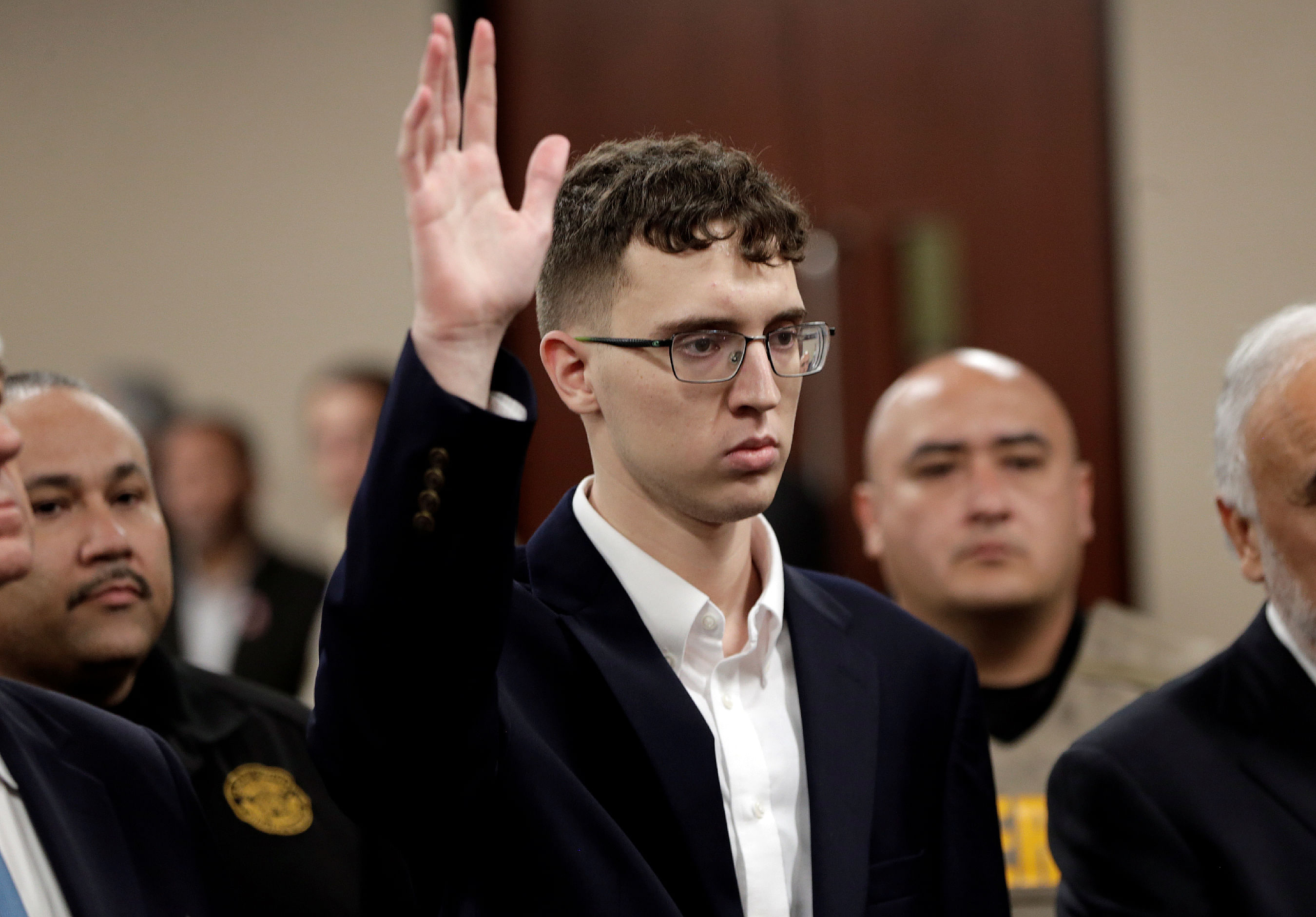 El Paso Walmart mass shooter Patrick Crusius, a 21-year-old male from Allen, Texas, accused of killing 22 and injuring 25, is arraigned, in El Paso, Texas, U.S. (Reuters Photo)