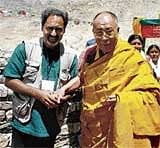 Kishore Thukral with the Dalai Lama