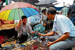 Variety: Everything from a screw driver to a pen drive is available at the Sunday market in Chandni Chowk.