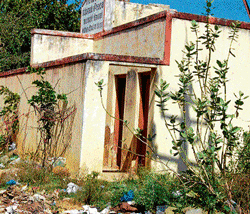 A public toilet in Gandhinagar rendered useless. DH Photo