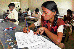 Blooper in question papers put students in a fix during preparatory examination on Tuesday. DH FIle Photo